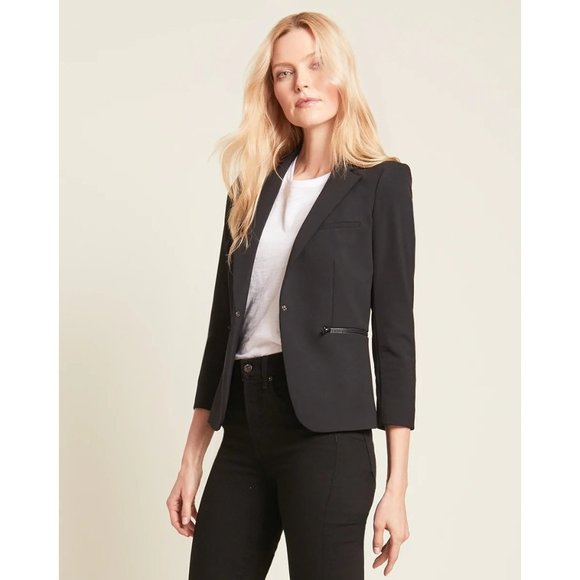 Veronica Beard Jackets & Blazers - Veronica Beard Scuba Schoolboy Dickey Jacket in Black
